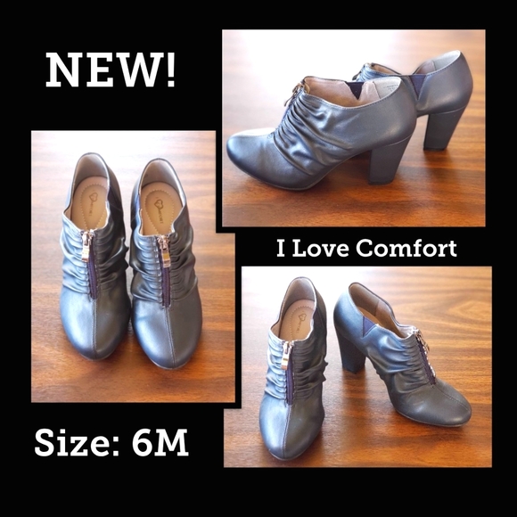 I Love Comfort: Cendra: Navy Ankle Bootie - Picture 1 of 4